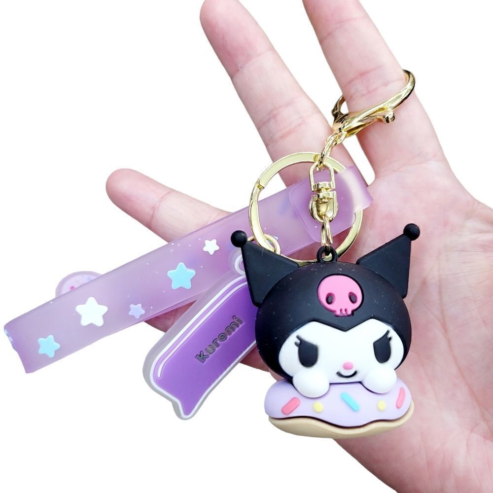 Brand New Sanrio Kuromi Donut Keychain